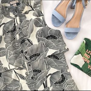 Ethereal Black and Cream Short Dress Size M